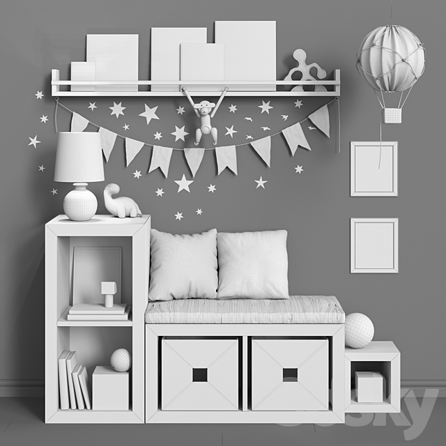 Toys and furniture set 38 3DS Max Model - thumbnail 3