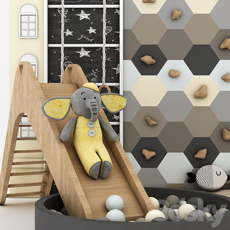 toys and furniture set 3DS Max Model - thumbnail 2