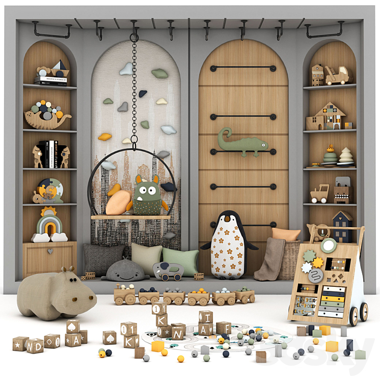 toys and furniture set 3DS Max Model - thumbnail 3