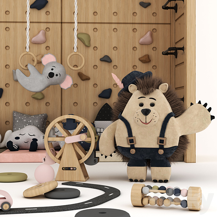 toys and furniture set 3DS Max - thumbnail 2