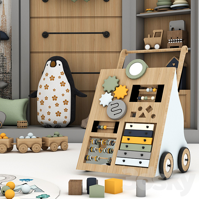 toys and furniture set 3DS Max Model - thumbnail 3