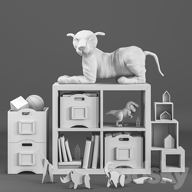 Toys and furniture SET 46 3DSMax File - thumbnail 3