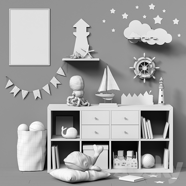 Toys and furniture set 48 3DSMax File - thumbnail 3