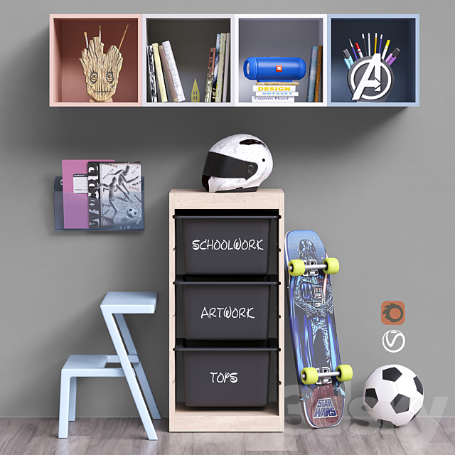 Toys and furniture set 49 3DSMax File - thumbnail 1