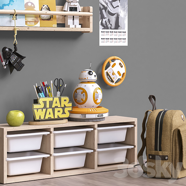 Toys and furniture set 50 3DS Max Model - thumbnail 2