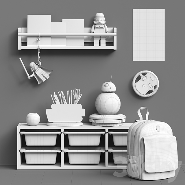 Toys and furniture set 50 3DS Max Model - thumbnail 3