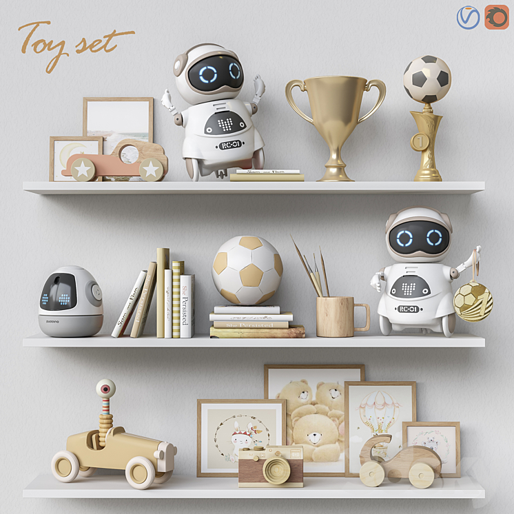 Toys and furniture set 62 3DS Max - thumbnail 1