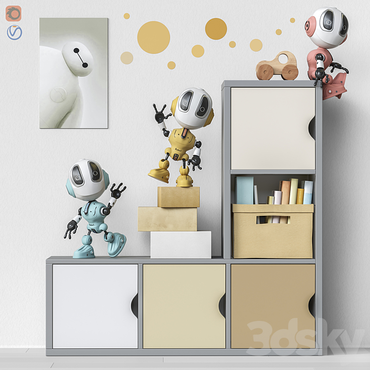 Toys and furniture set 68 3DS Max - thumbnail 1