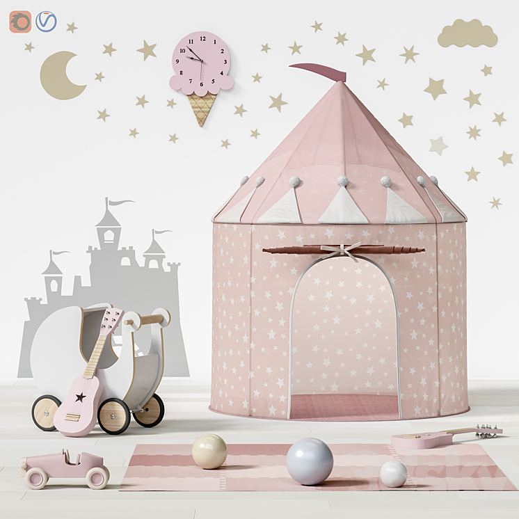 Toys and furniture set 69 3DS Max - thumbnail 1