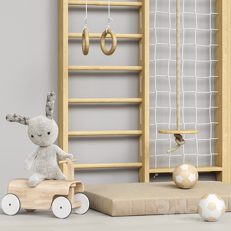 Toys and furniture set 73 3DS Max - thumbnail 2