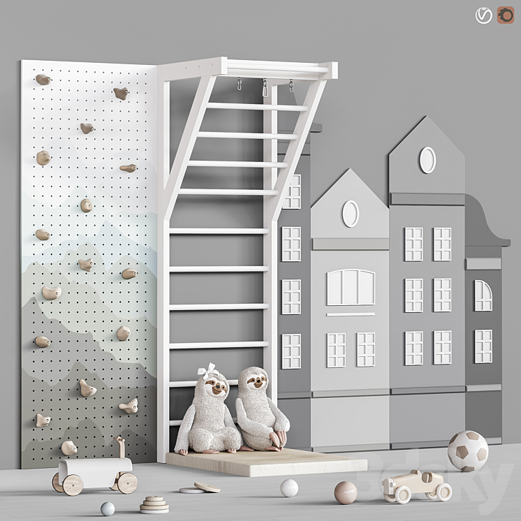 Toys and furniture set 86 3DS Max - thumbnail 1