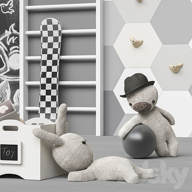 Toys and furniture set 91 3DS Max Model - thumbnail 2