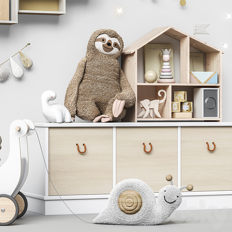 Toys and furniture set 95 3DS Max - thumbnail 2