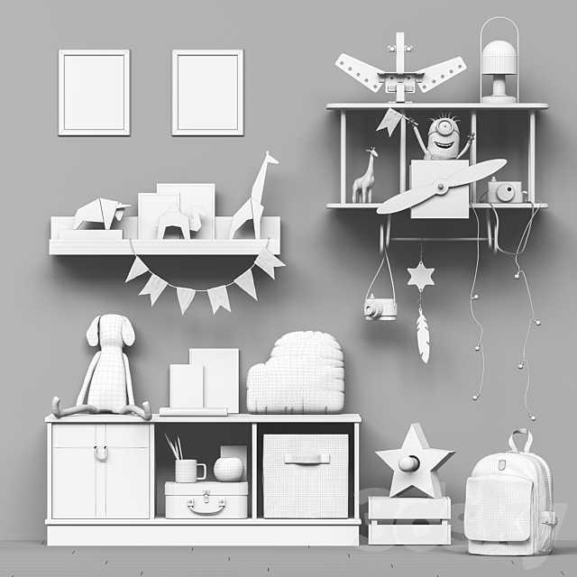 Toys and furniture set 96 3DSMax File - thumbnail 5