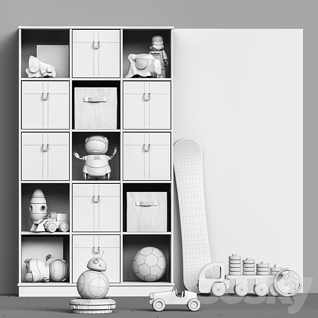 Toys and furniture set 98 3DSMax File - thumbnail 5