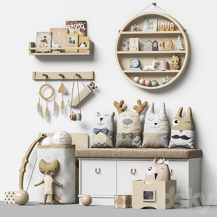 Toys and furniture set 99 3DS Max - thumbnail 2