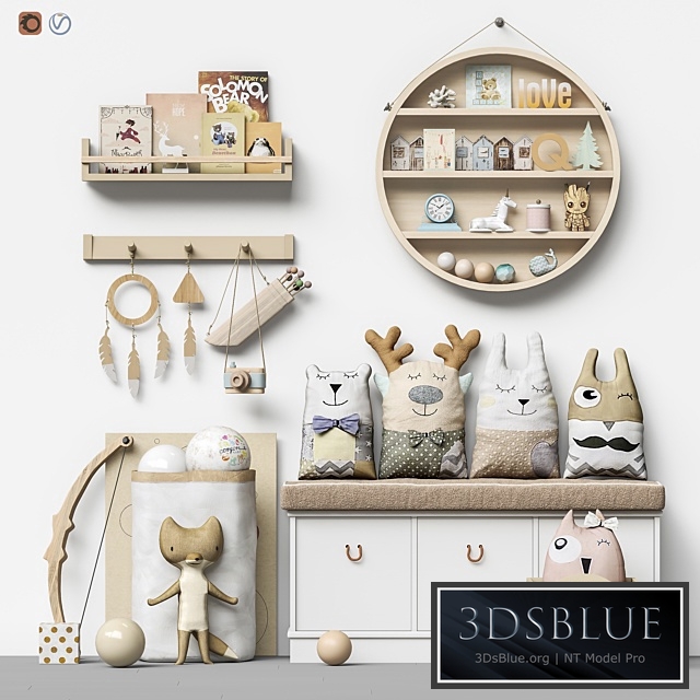 Toys and furniture set 99 3DS Max - thumbnail 3