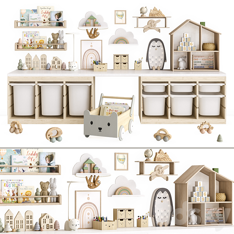 Toys decor and furniture for nursery 1 3DS Max - thumbnail 2