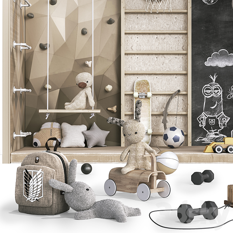 Toys  decor and furniture for nursery 124 3DS Max Model - thumbnail 2