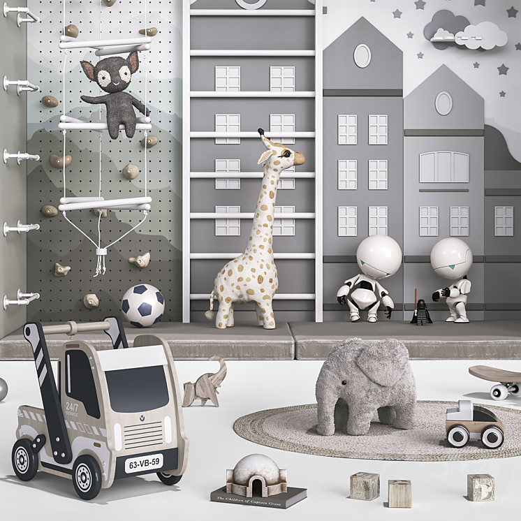 Toys  decor and furniture for nursery 125 3DS Max - thumbnail 2