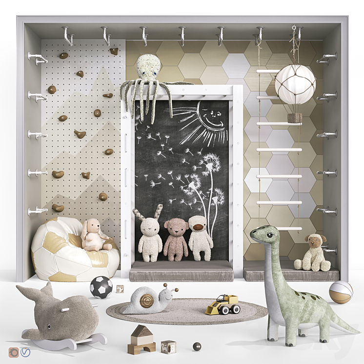 Toys  decor and furniture for nursery 126 3DS Max Model - thumbnail 1