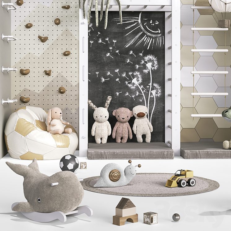 Toys  decor and furniture for nursery 126 3DS Max Model - thumbnail 2