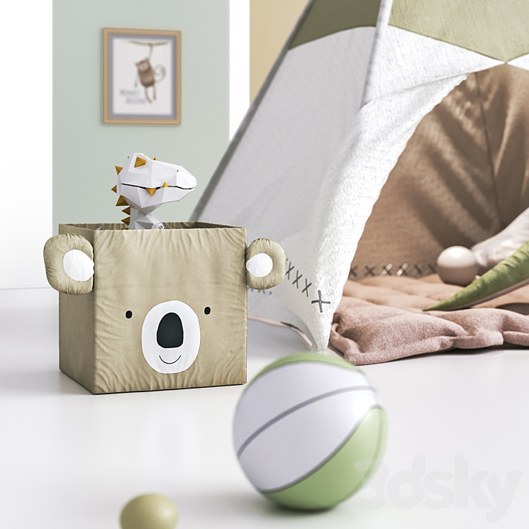 Toys  decor and furniture for nursery 136 3DS Max Model - thumbnail 2