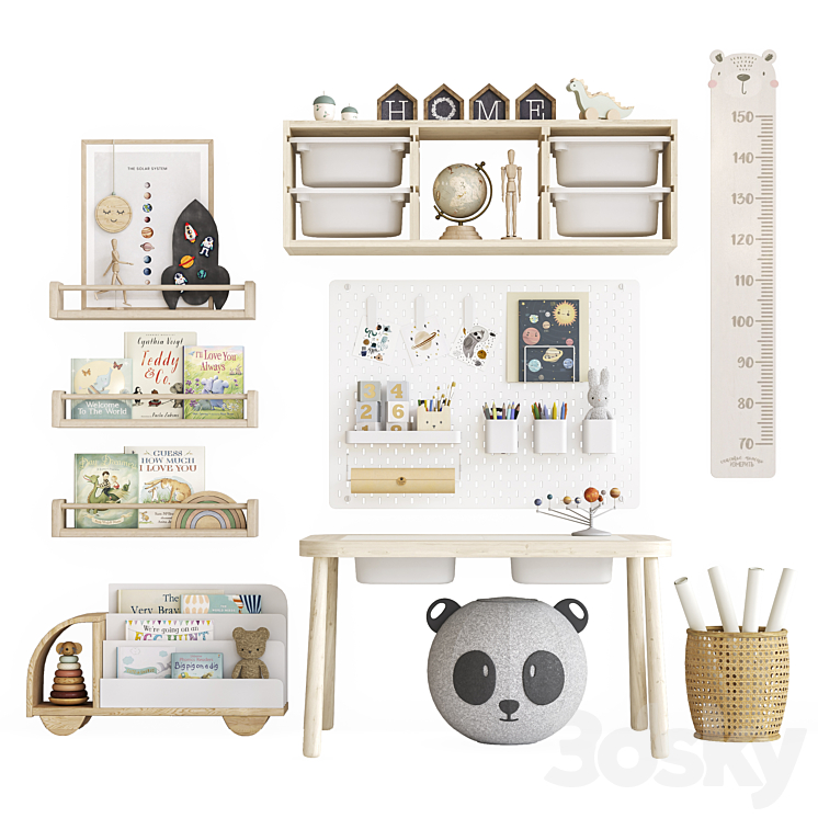 Toys decor and furniture for nursery 2 3DS Max - thumbnail 2