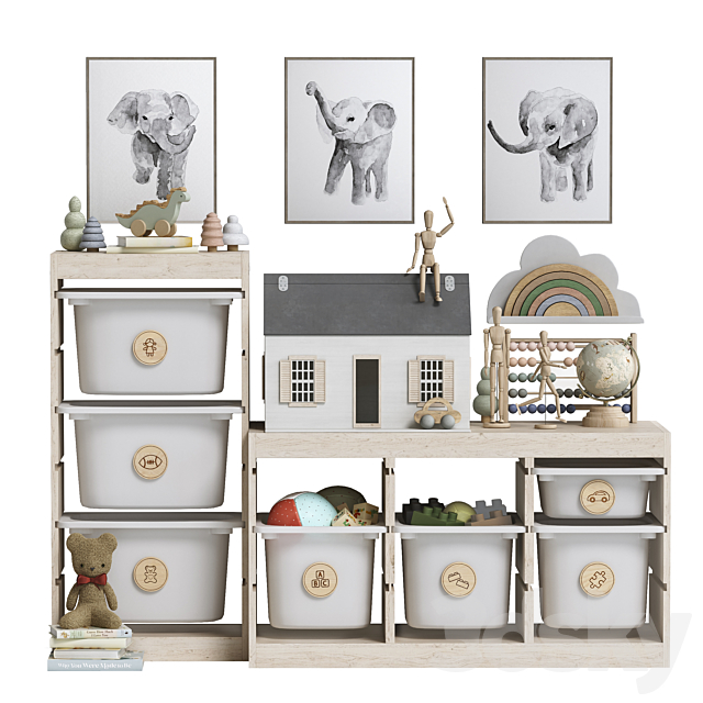 Toys decor and furniture for nursery 5 3DS Max Model - thumbnail 2