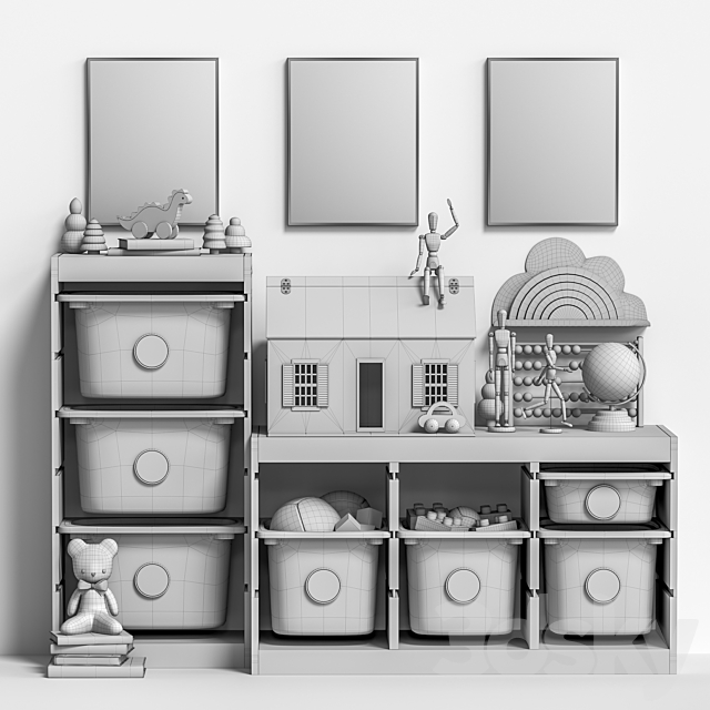 Toys decor and furniture for nursery 5 3DS Max Model - thumbnail 5