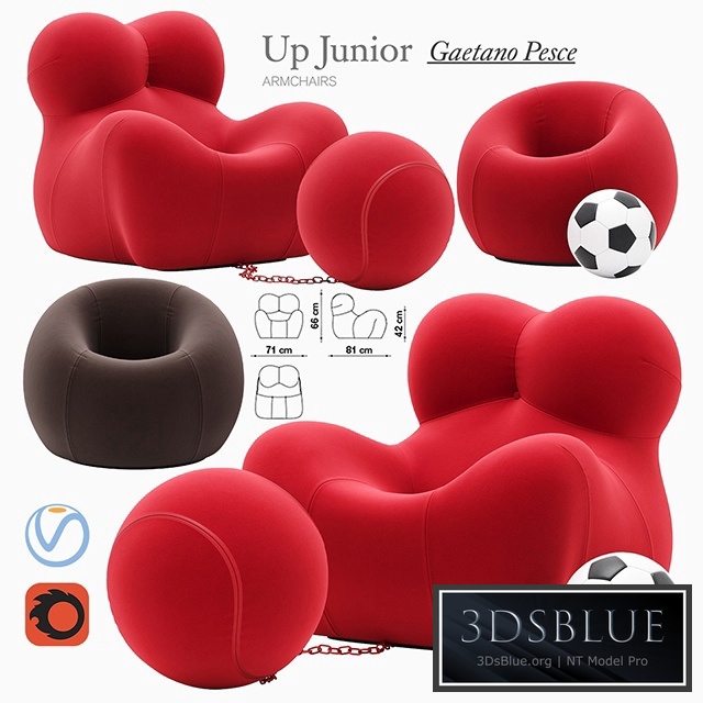 Up Junior armchair 3DS Max - thumbnail 3