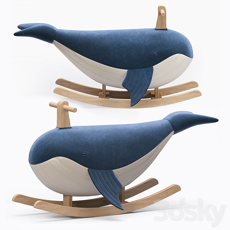 Whale rocker 3DS Max Model - thumbnail 1