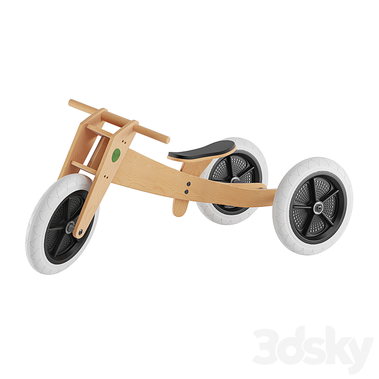 Wishbone Bike Original 3in1 Natural 3DS Max - thumbnail 1