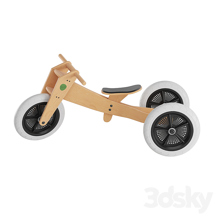 Wishbone Bike Original 3in1 Natural 3DS Max - thumbnail 2