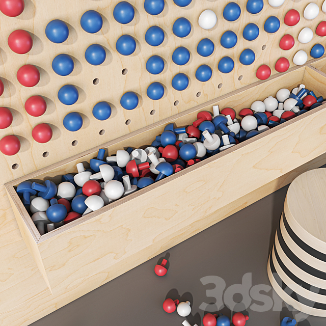 Wooden game board for nursery No. 2 3DSMax File - thumbnail 3