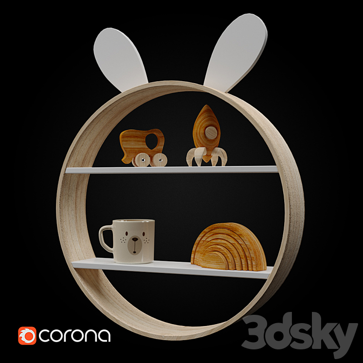 Zara home rabbit board 3DS Max - thumbnail 1