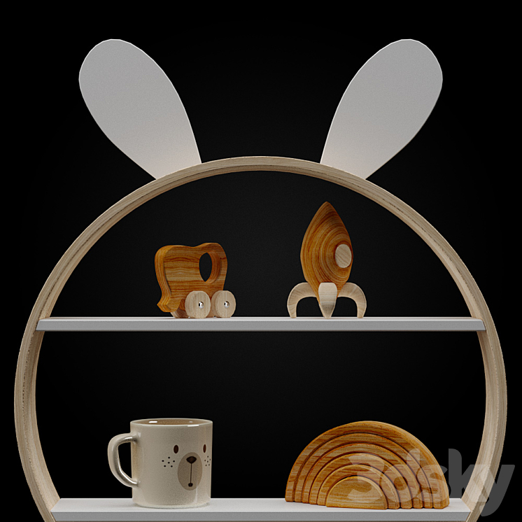 Zara home rabbit board 3DS Max - thumbnail 2