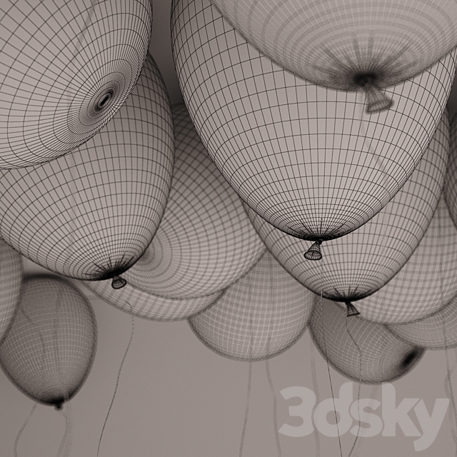 25 balloons 3ds Max - thumbnail 3