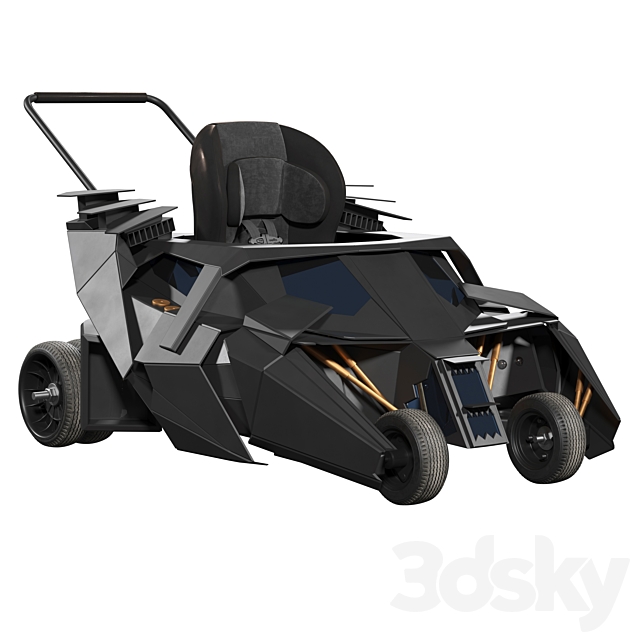 Baby Batmobile stroller 3ds Max - thumbnail 1