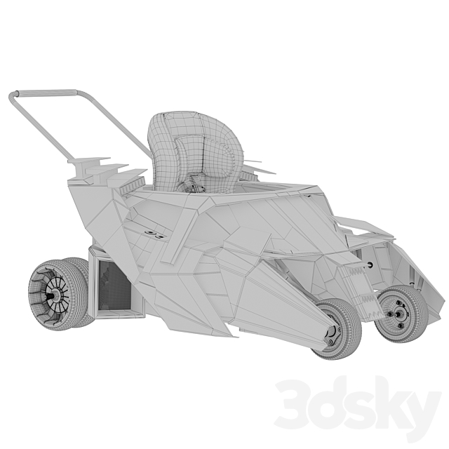 Baby Batmobile stroller 3ds Max - thumbnail 3