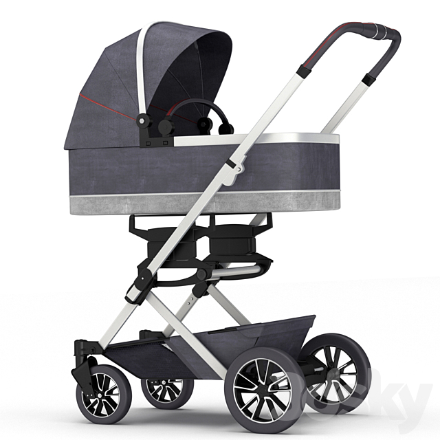 baby stroller Mercedes-benz 3ds Max - thumbnail 1