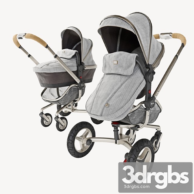 Baby Stroller Silver Cross Surf Timeless 3dsmax Download - thumbnail 1