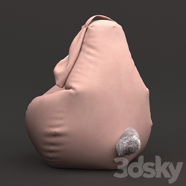 Chair – bag with ears 3ds Max - thumbnail 3