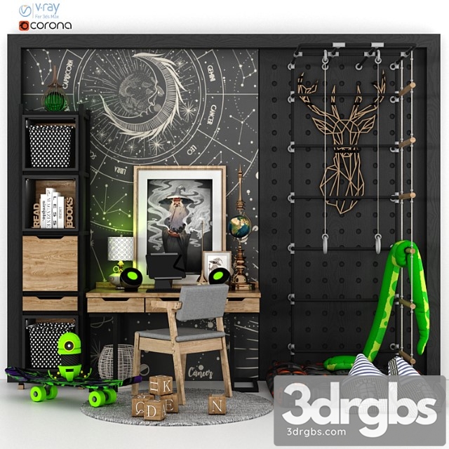 Child Room Decor 3dsmax Download - thumbnail 1