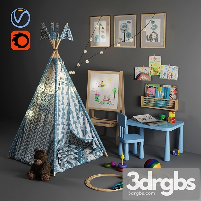 Children Set 34 3dsmax Download - thumbnail 1