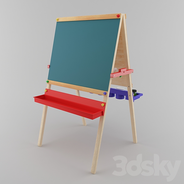 Children sided easel 3ds Max - thumbnail 2