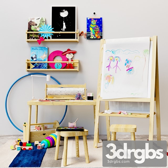 Childrens Decor Easel Ikea 3dsmax Download - thumbnail 1