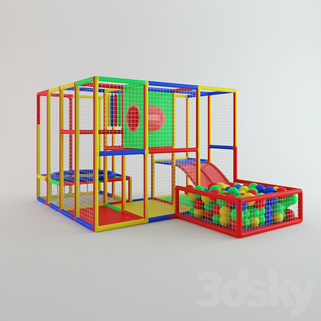 Children’s play complex “baby house” 3ds Max - thumbnail 1