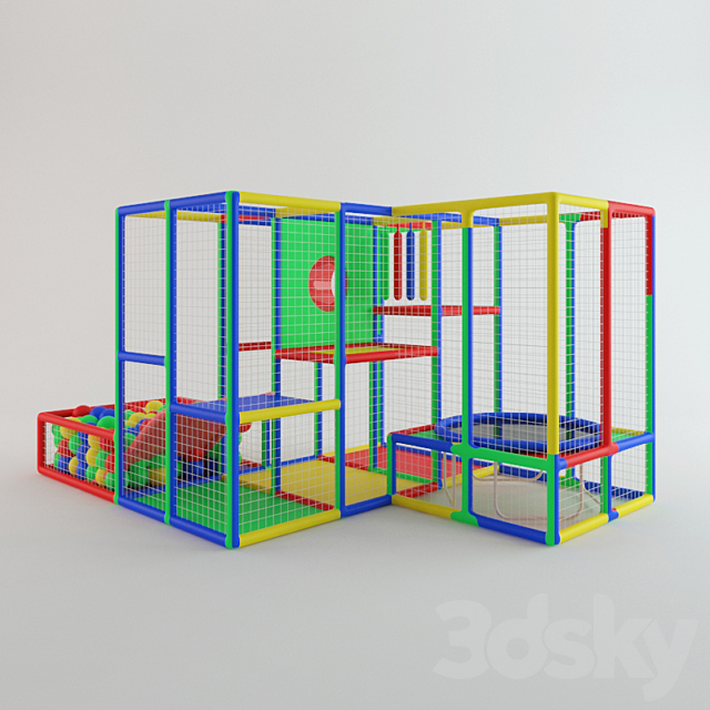 Children’s play complex “baby house” 3ds Max - thumbnail 2