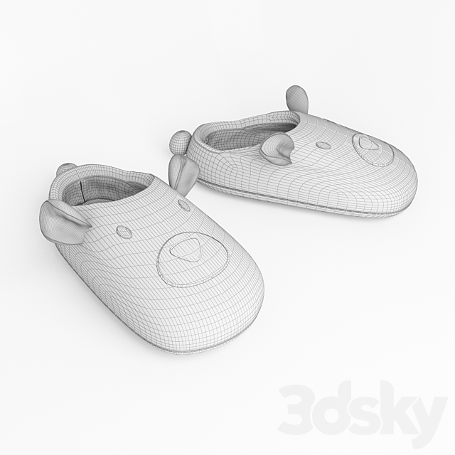 Children’s slippers 3ds Max - thumbnail 3